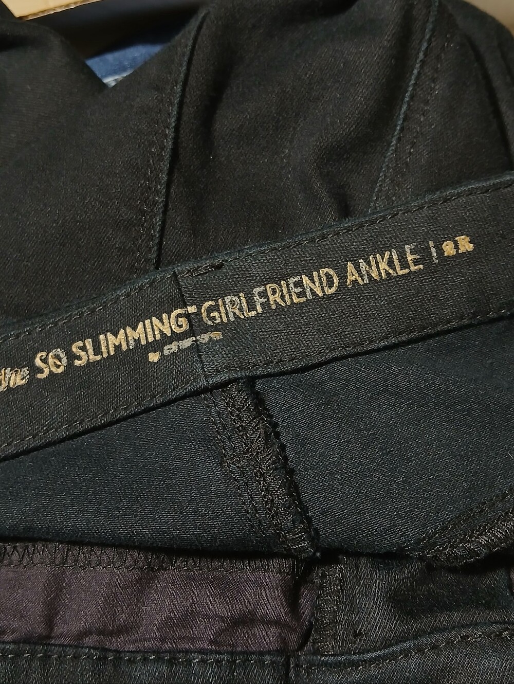 Chico's Jeans So Slimming Girlfriend Ankle Black Stretch Denim - Picture 3 of 4